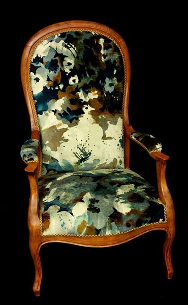 44 Voltaire velours chenille reproduisant l' aquarelle d'un artiste